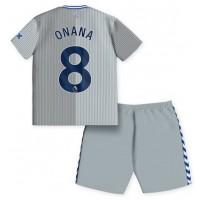 Maglie da calcio Everton Amadou Onana #8 Terza Maglia Bambino 2023-24 Manica Corta (+ Pantaloni corti)